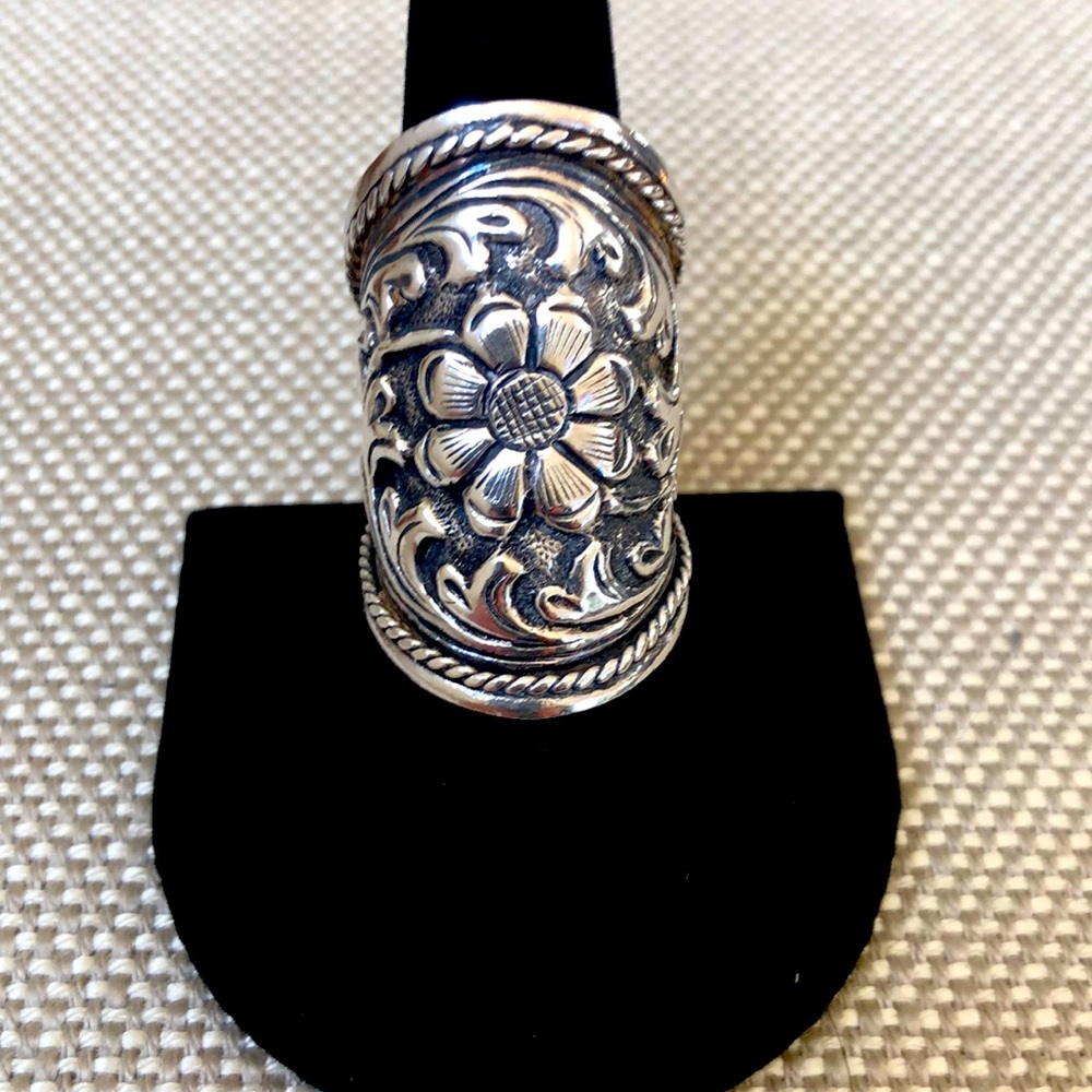 Very Large Silver Bohemian Statement Ring